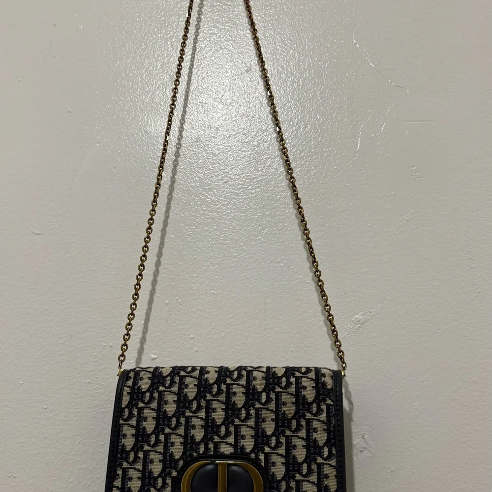 Dior Montaigne Oblique Waist Bag Black Chain Crossbody Bag - Picture 9 of 11